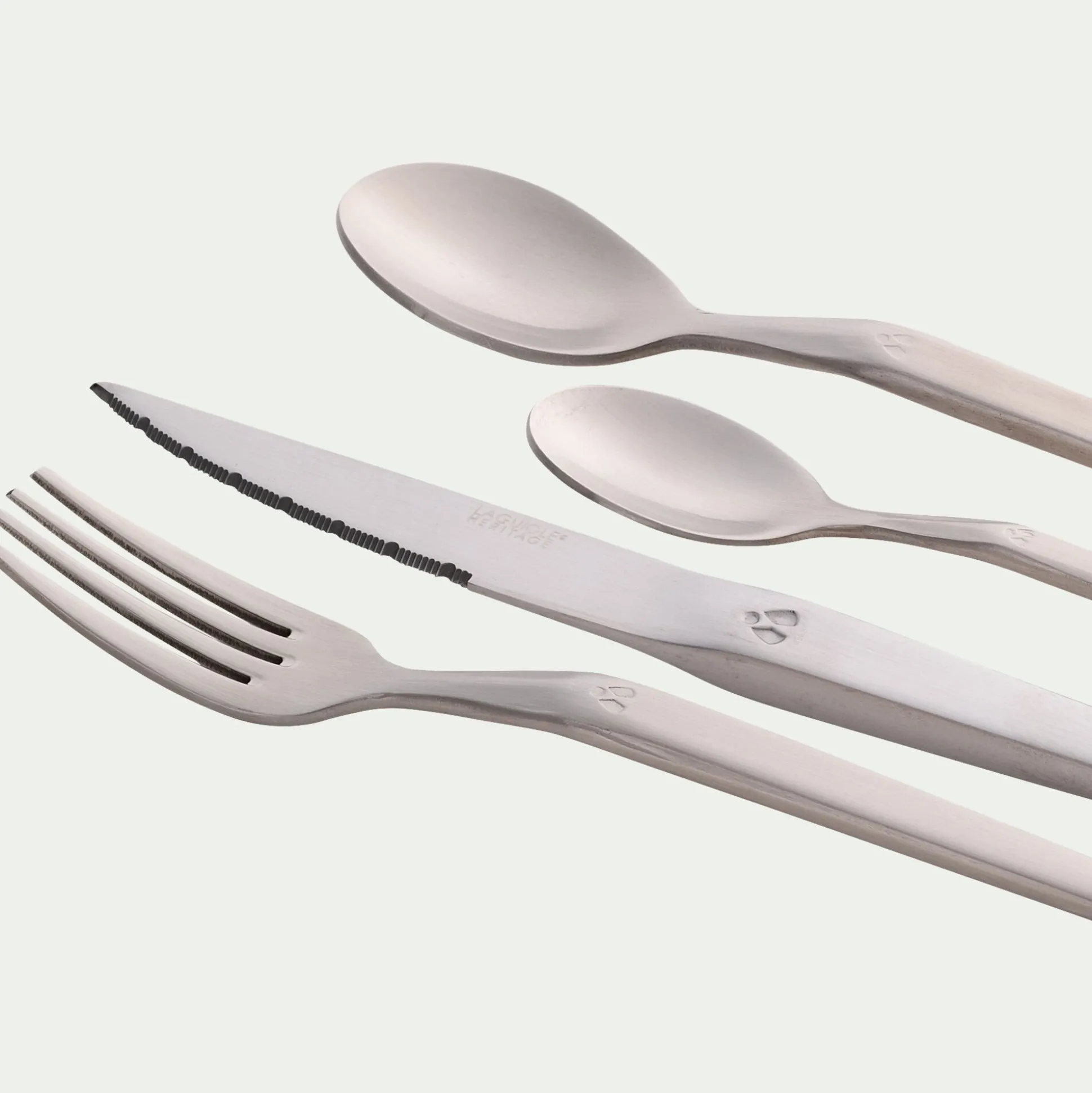 Ménagère 16 pièces en inox - gris métallisé