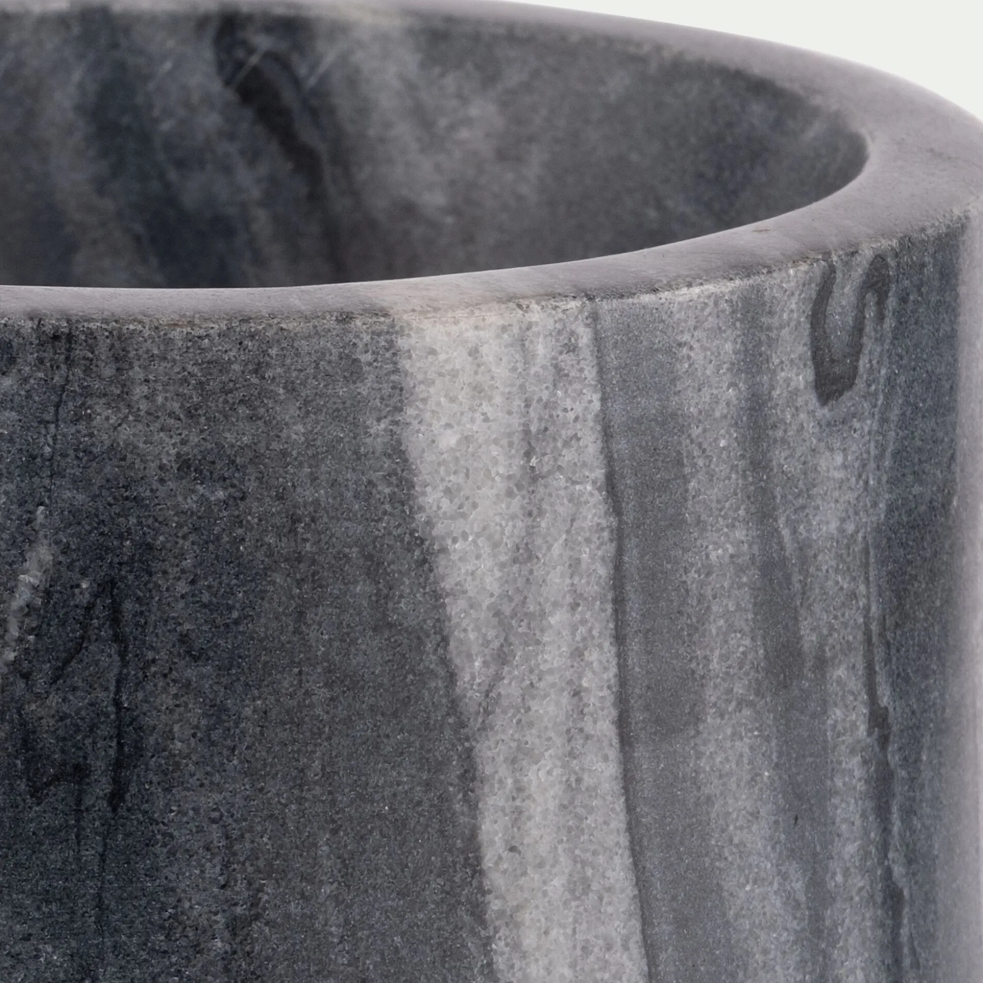 Mortier et pilon en marbre - gris