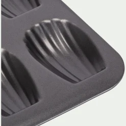 Moule à 12 madeleines en acier - gris anthracite
