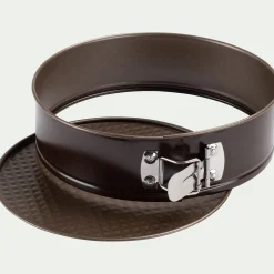 Moule à manqué rond démontable en acier D24cm - marron