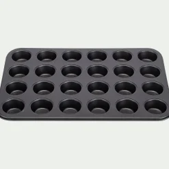Moule 24 mini muffins en acier - gris anthracite