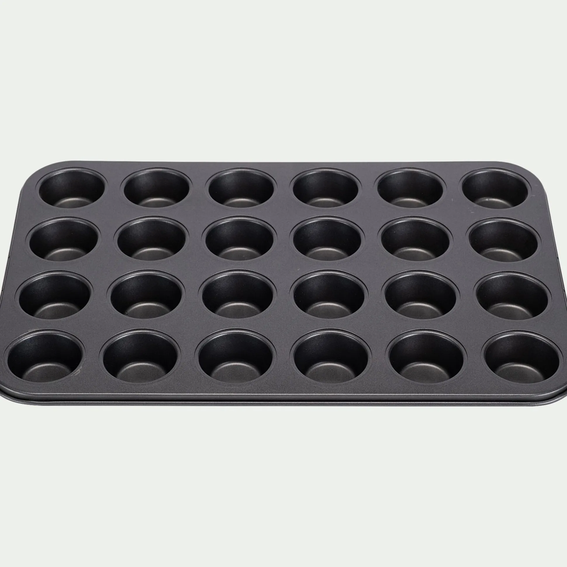 Moule 24 mini muffins en acier - gris anthracite