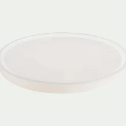 Moule plateau rond D26,5cm en silicone - blanc translucide