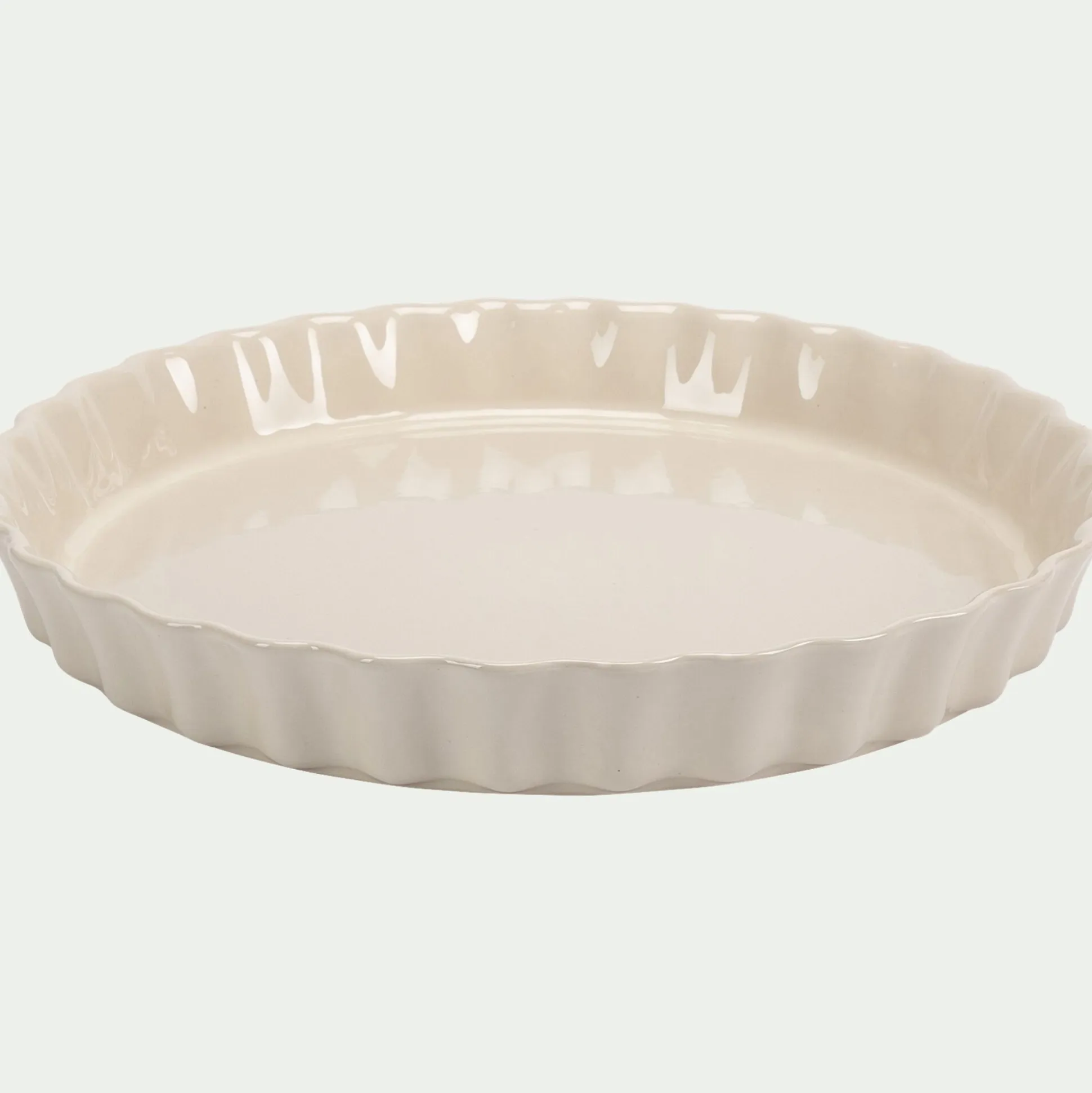 Moule à tarte en céramique D31cm - beige