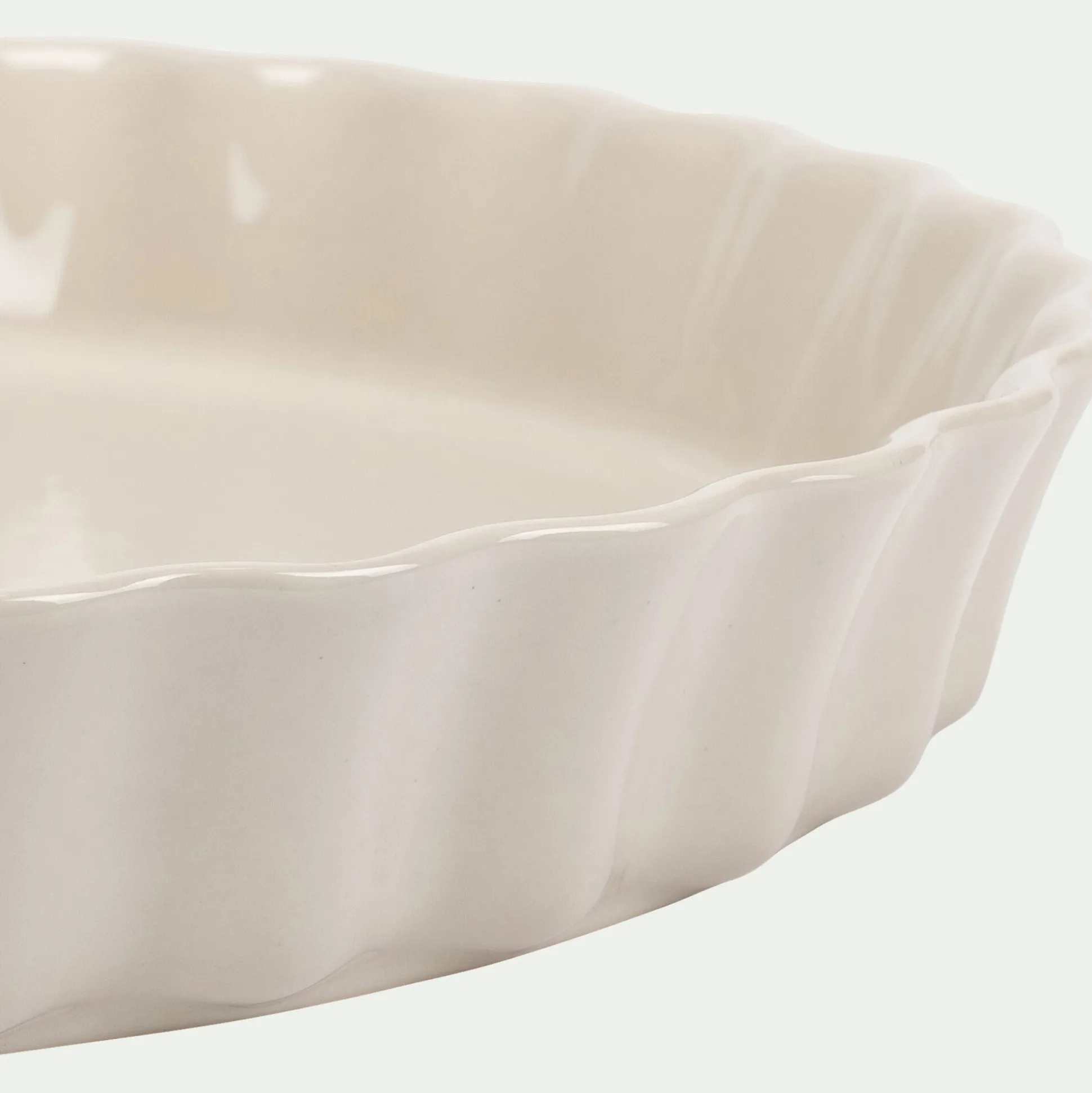 Moule à tarte en céramique D31cm - beige