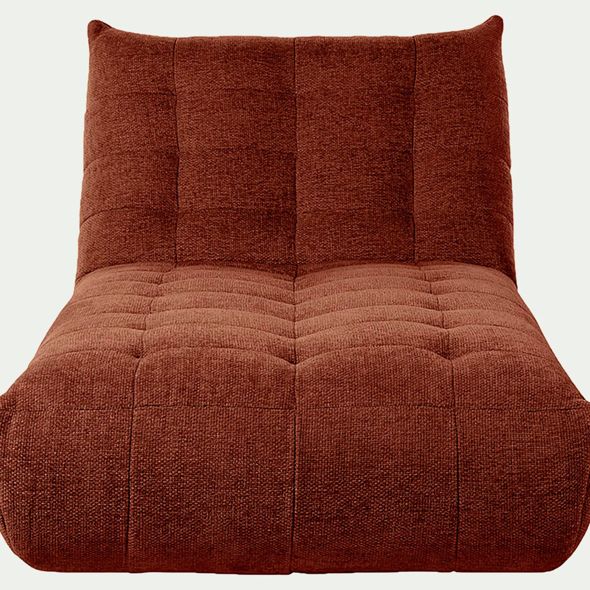 Méridienne en tissu chenille - brun rustrel