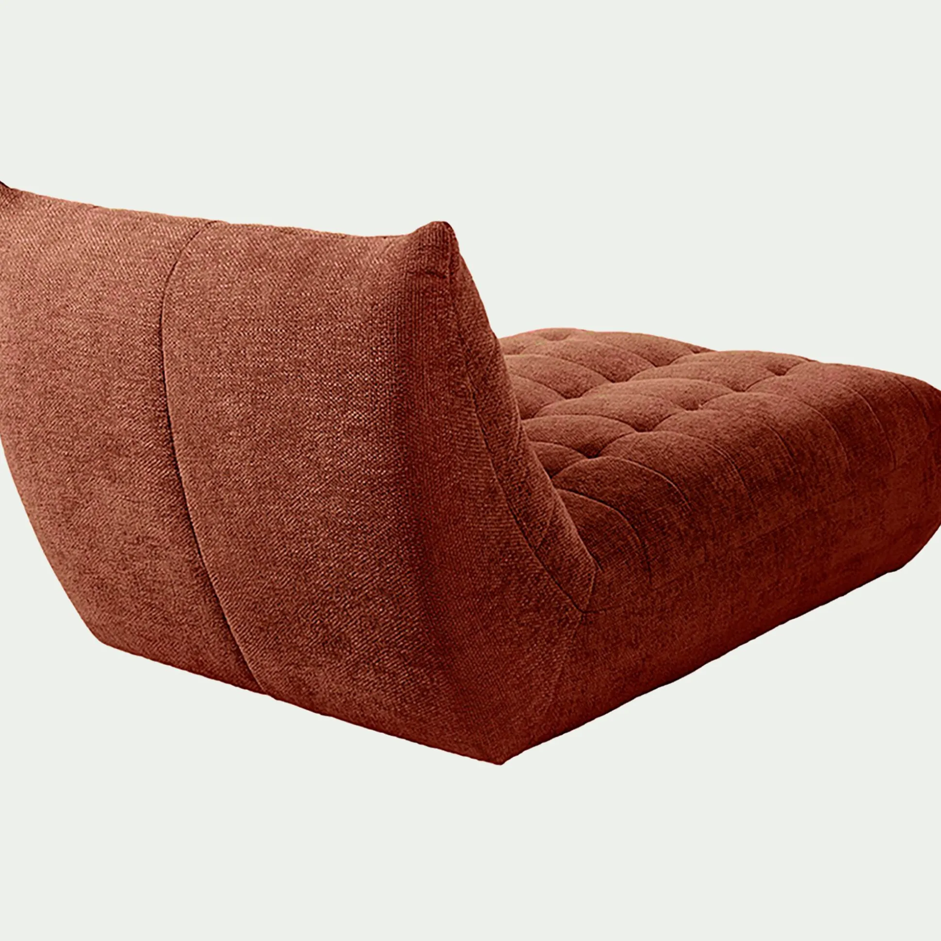 Méridienne en tissu chenille - brun rustrel