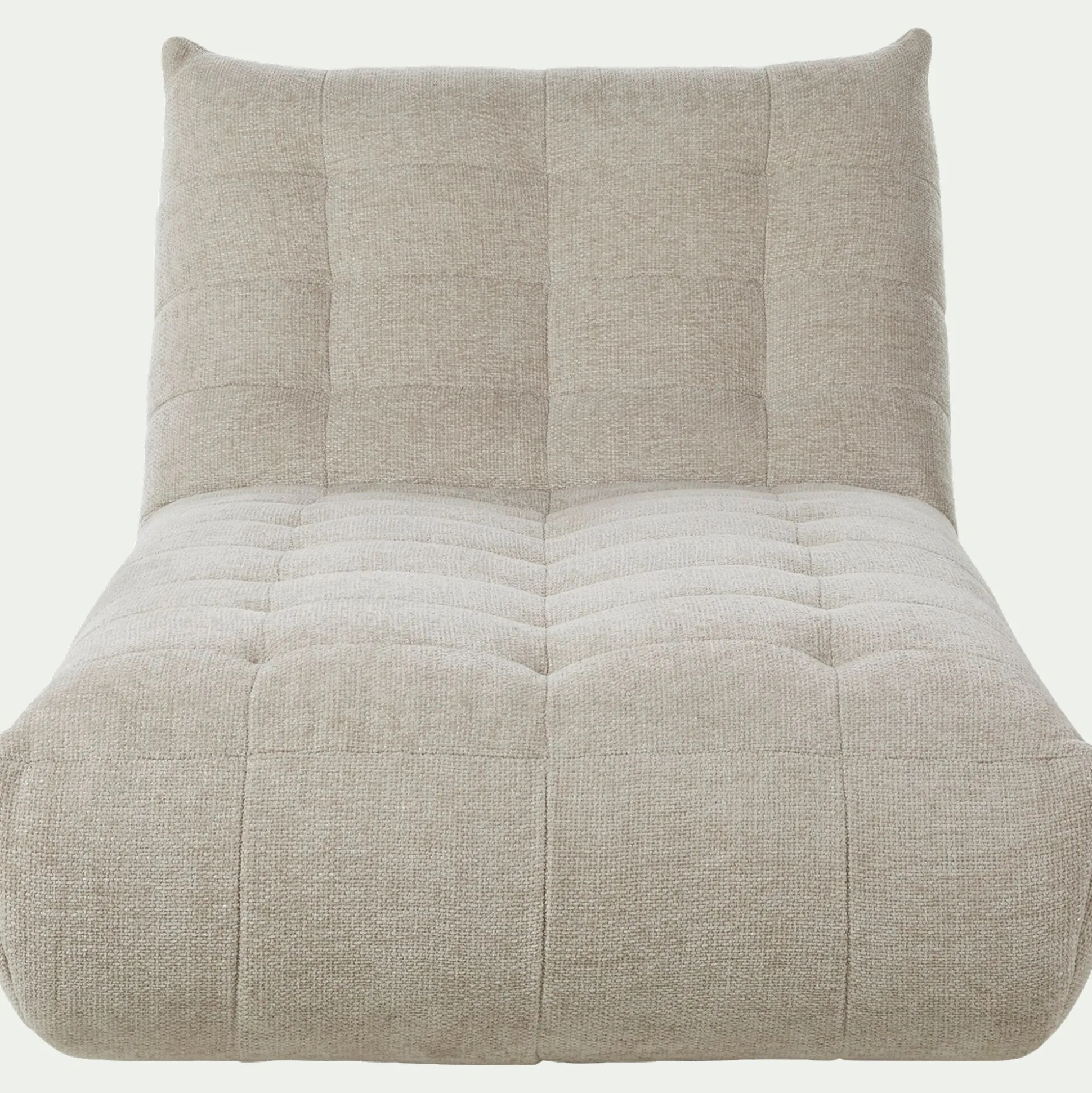 Méridienne en tissu chenille - beige roucas