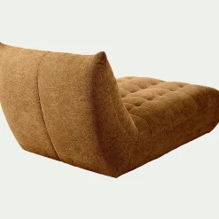 Méridienne en tissu chenille - jaune argan