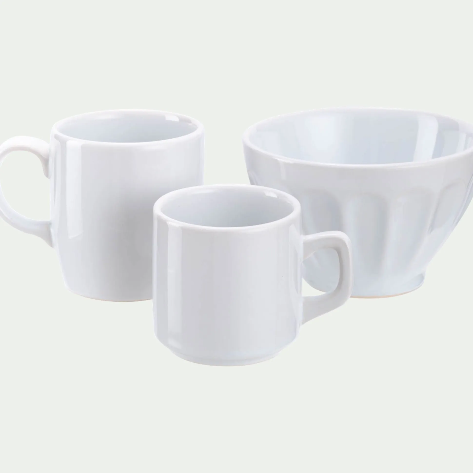 Mug en faïence 18,4cl - blanc ventoux