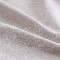 Nappe motif laurier en lin et coton - blanc 150x250cm