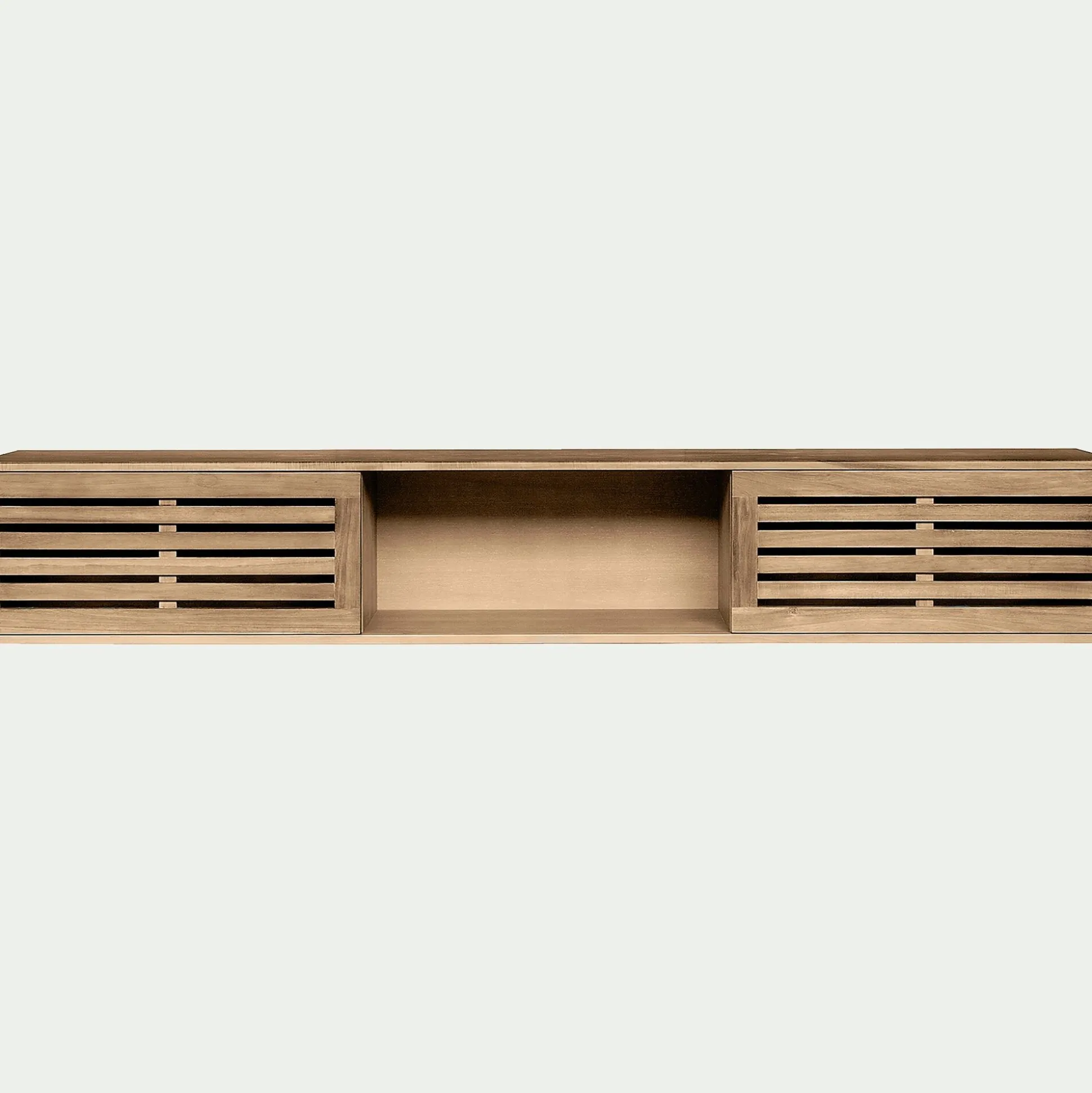 Niches de rangement en acacia massif pour lit Gaia - bois clair