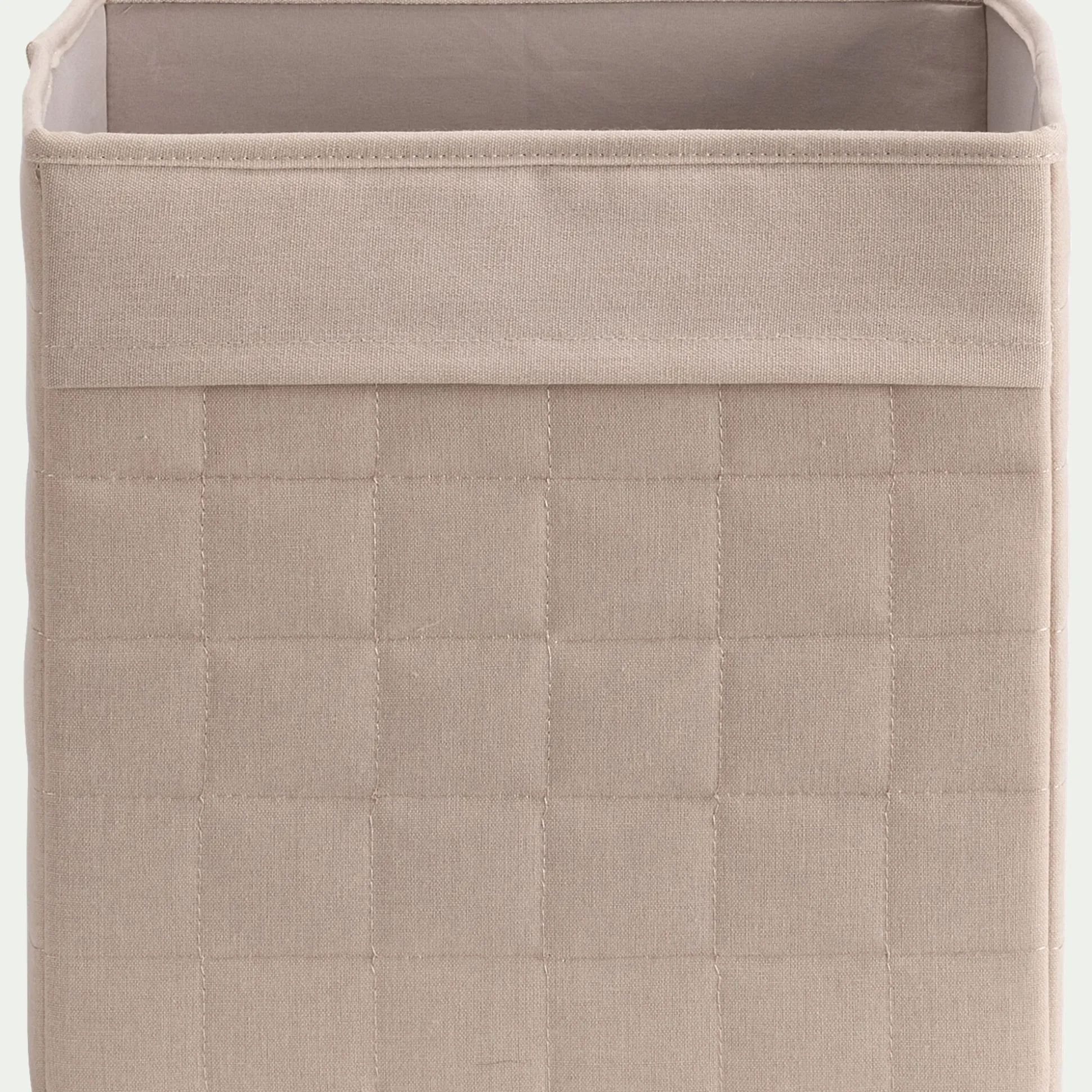 Panier de rangement cubique en tissu L30cm - beige