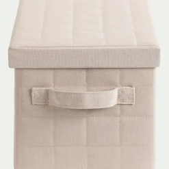 Panier de rangement pliable en tissu L33cm - beige