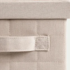 Panier de rangement pliable en tissu L33cm - beige