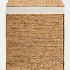 Panier en jacinthe d'eau H60xL50cm - naturel