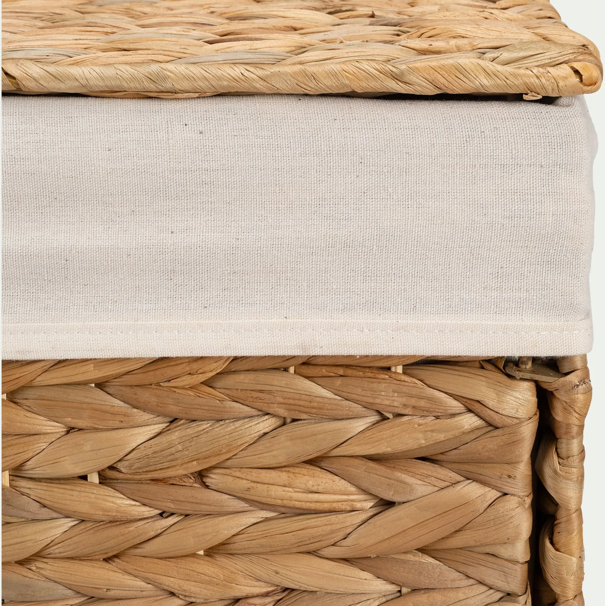 Panier en jacinthe d'eau H60xL50cm - naturel
