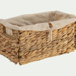 Panier en jacinthe d'eau H15xL30cm - naturel