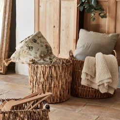 Panier en jonc de mer - naturel H36xD35 cm