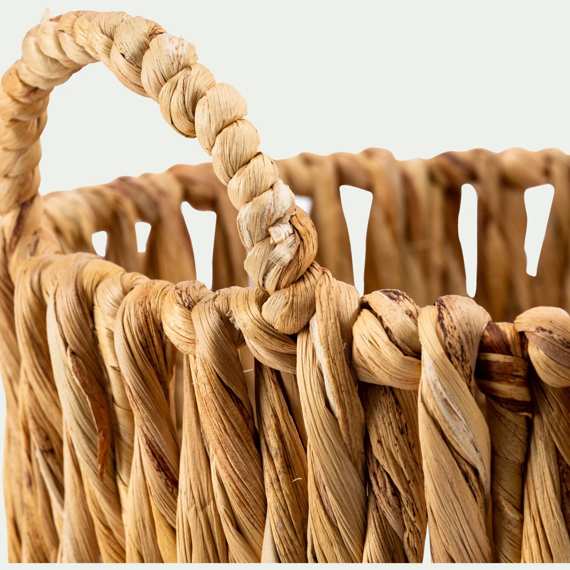 Panier en jonc de mer - naturel H36xD35 cm