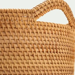 Panier à linge en rotin D40xH53cm - naturel