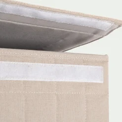 Panier à linge pliable en tissu H60cm - beige