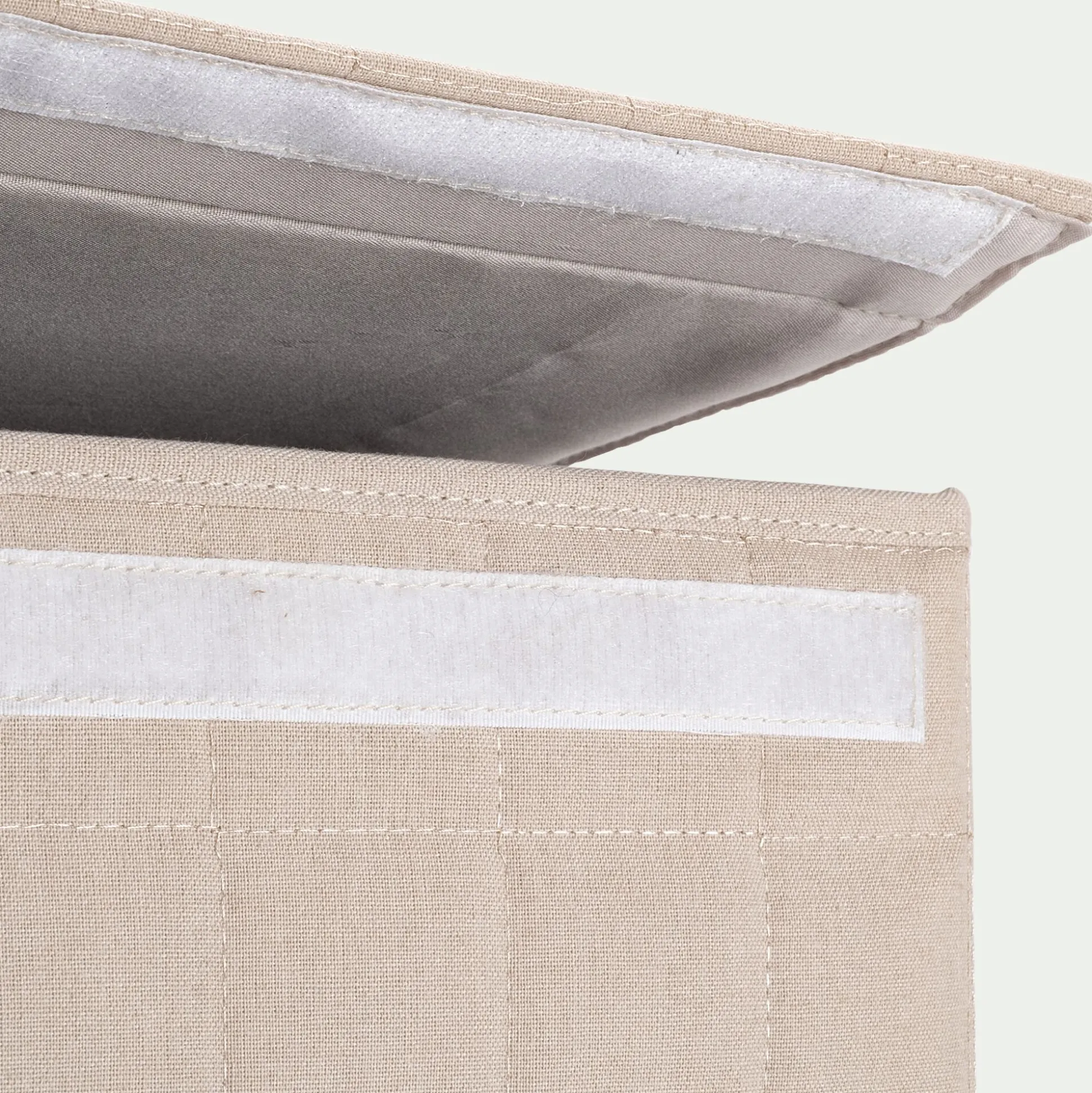 Panier à linge pliable en tissu H60cm - beige