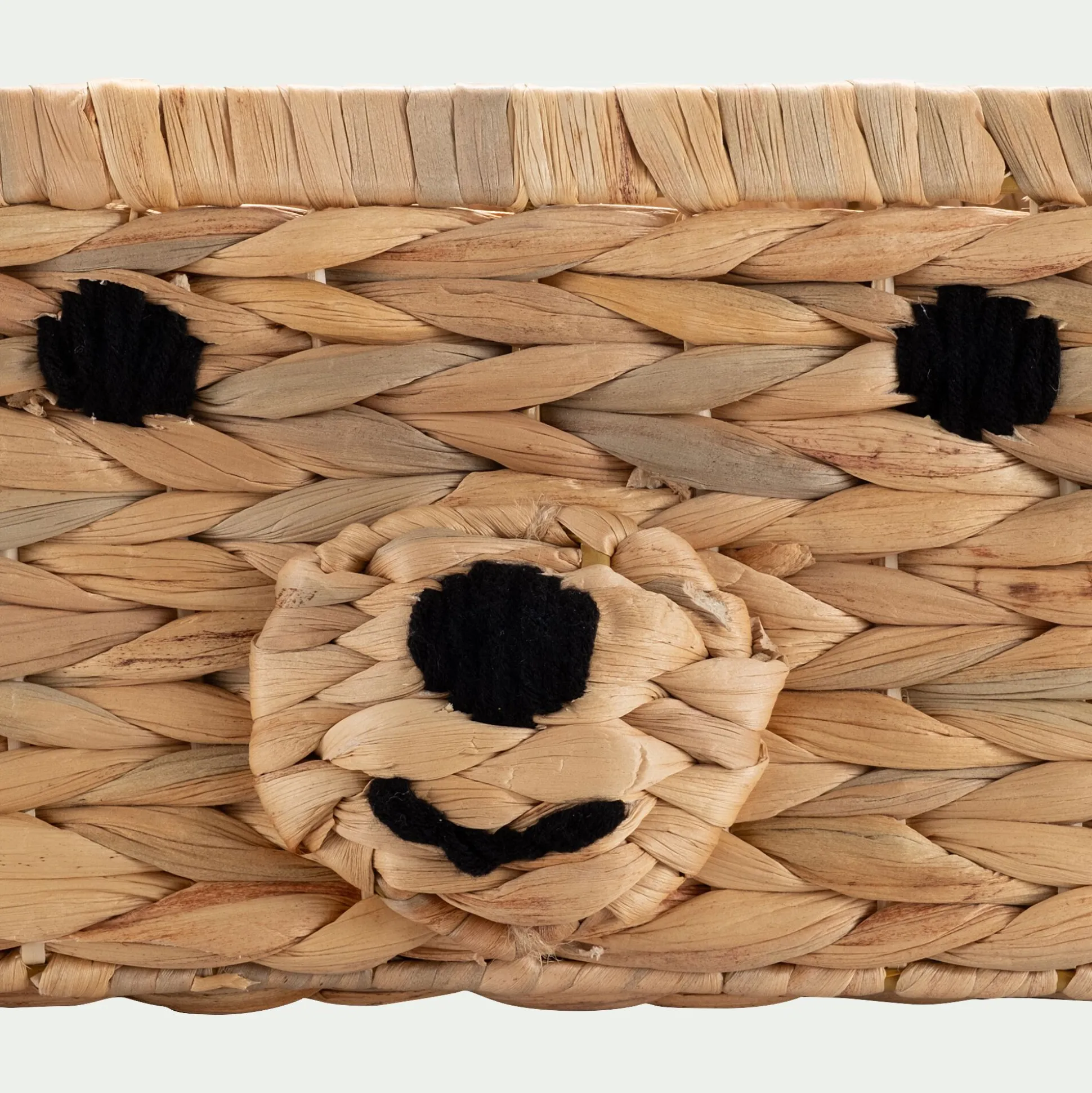 Panier ourson en jacinthe d'eau 20x30cm - naturel