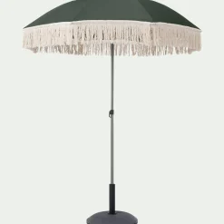 Parasol à franges D180cm - vert kaki