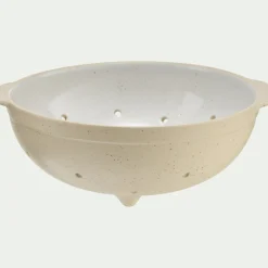Passoire en grès D25cm - blanc