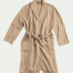 Peignoir en gaze de coton S/M - beige alpilles