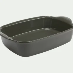 Petit plat à four individuel en céramique L30cm - vert cèdre