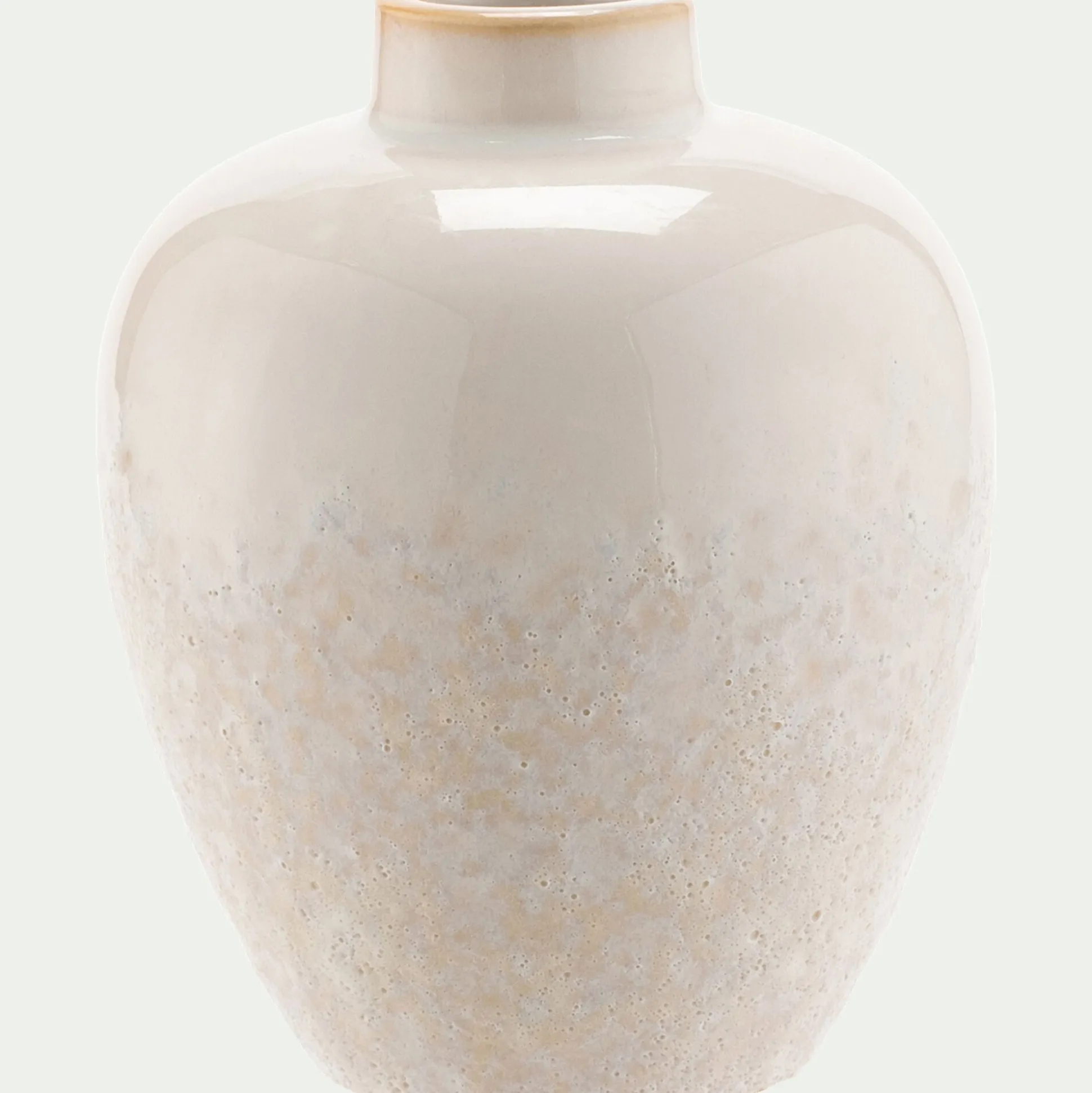 Petit vase en grès texturé H12,5 - blanc