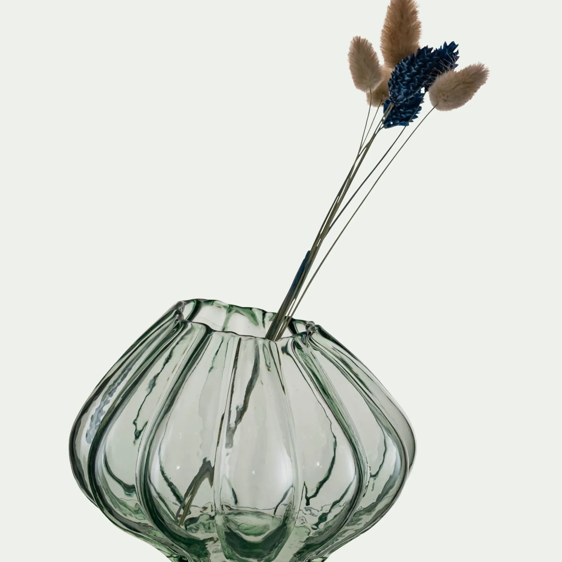 Petit vase en verre h12,3cm - vert
