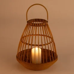 Photophore en bambou D28xH32cm - naturel