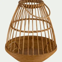 Photophore en bambou D28xH32cm - naturel