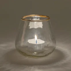 Photophore en verre D9cm - transparent