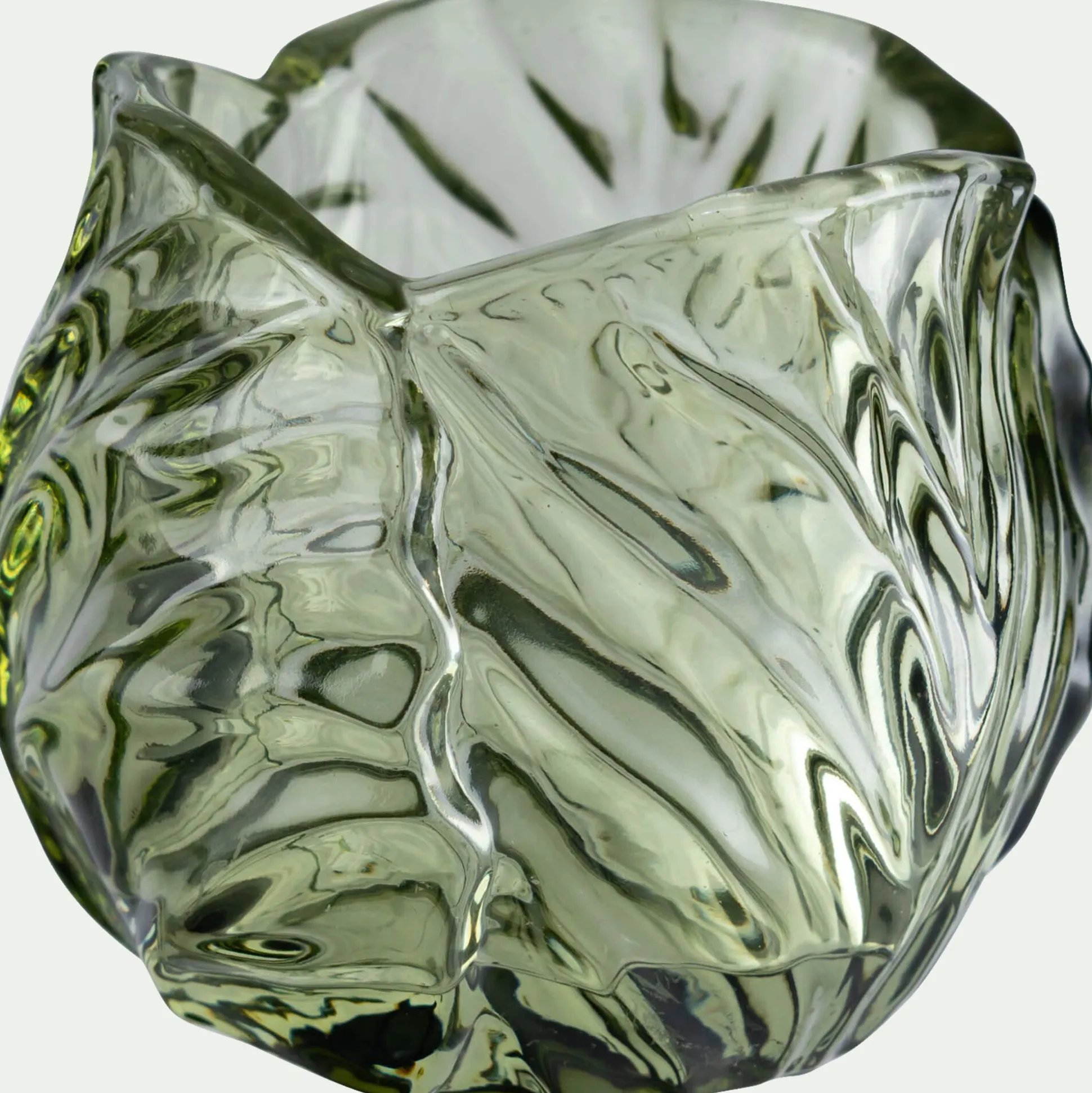 Photophore en verre teinté D7,5cm - vert