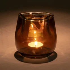 Photophore en verre - vert (modèle aléatoire)