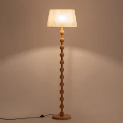 Pied de lampadaire en bois d'hévéa H142 cm - bois clair