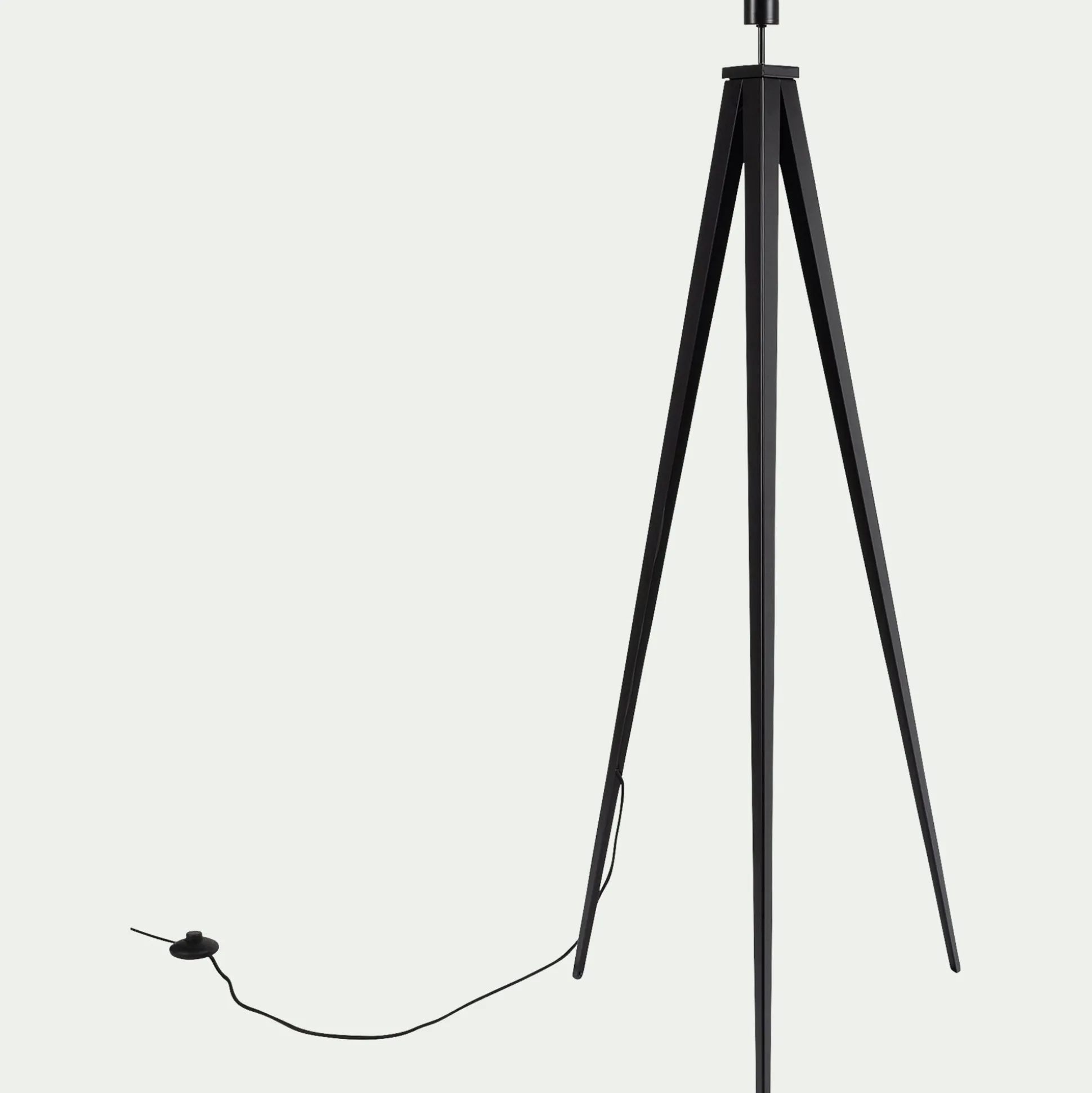 Pied de lampadaire en métal - noir H135cm