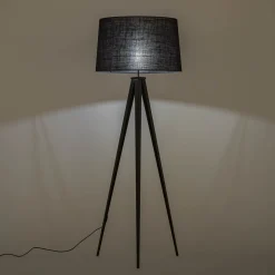 Pied de lampadaire en métal - noir H135cm