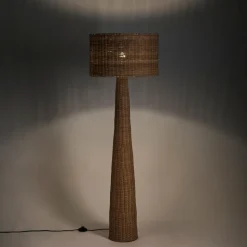 Pied de lampadaire en rotin H131cm - naturel
