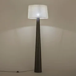 Pied de lampadaire électrifié en aluminium H162cm - noir