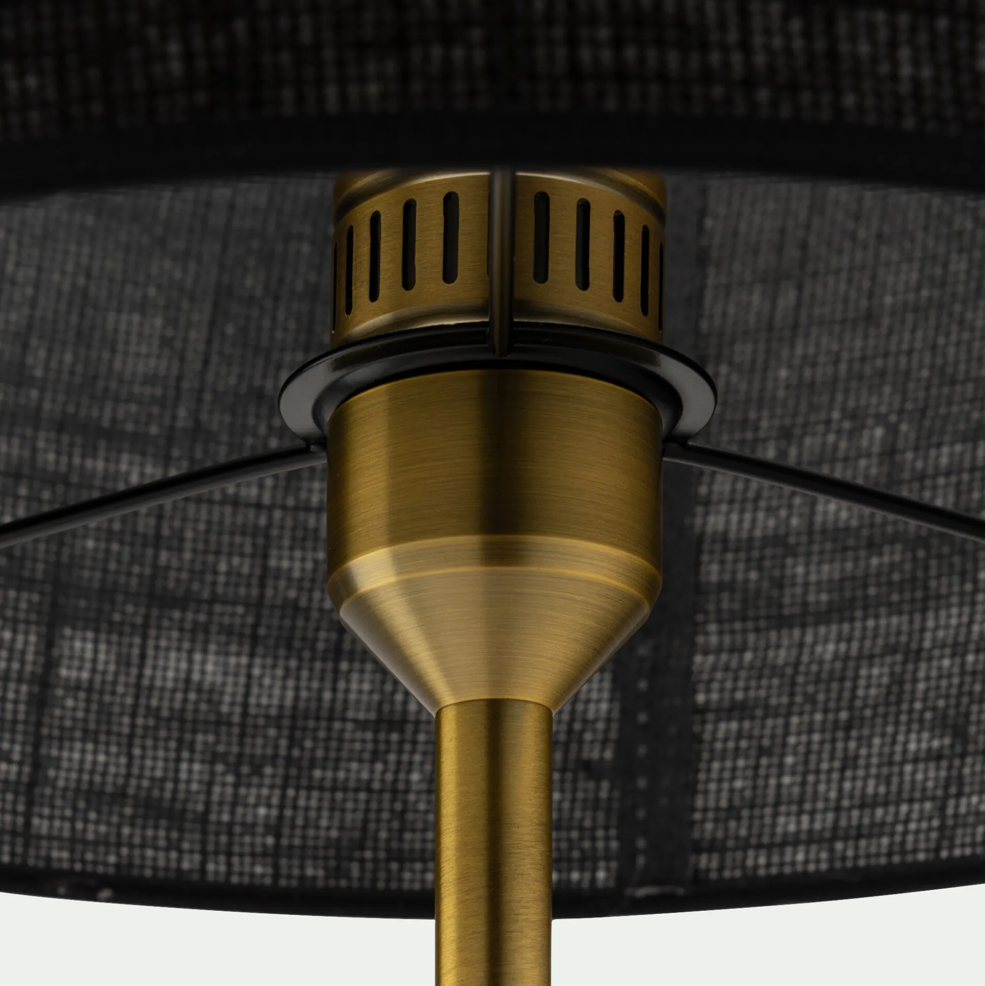 Pied de lampe électrifié en acier - doré H37,2cm