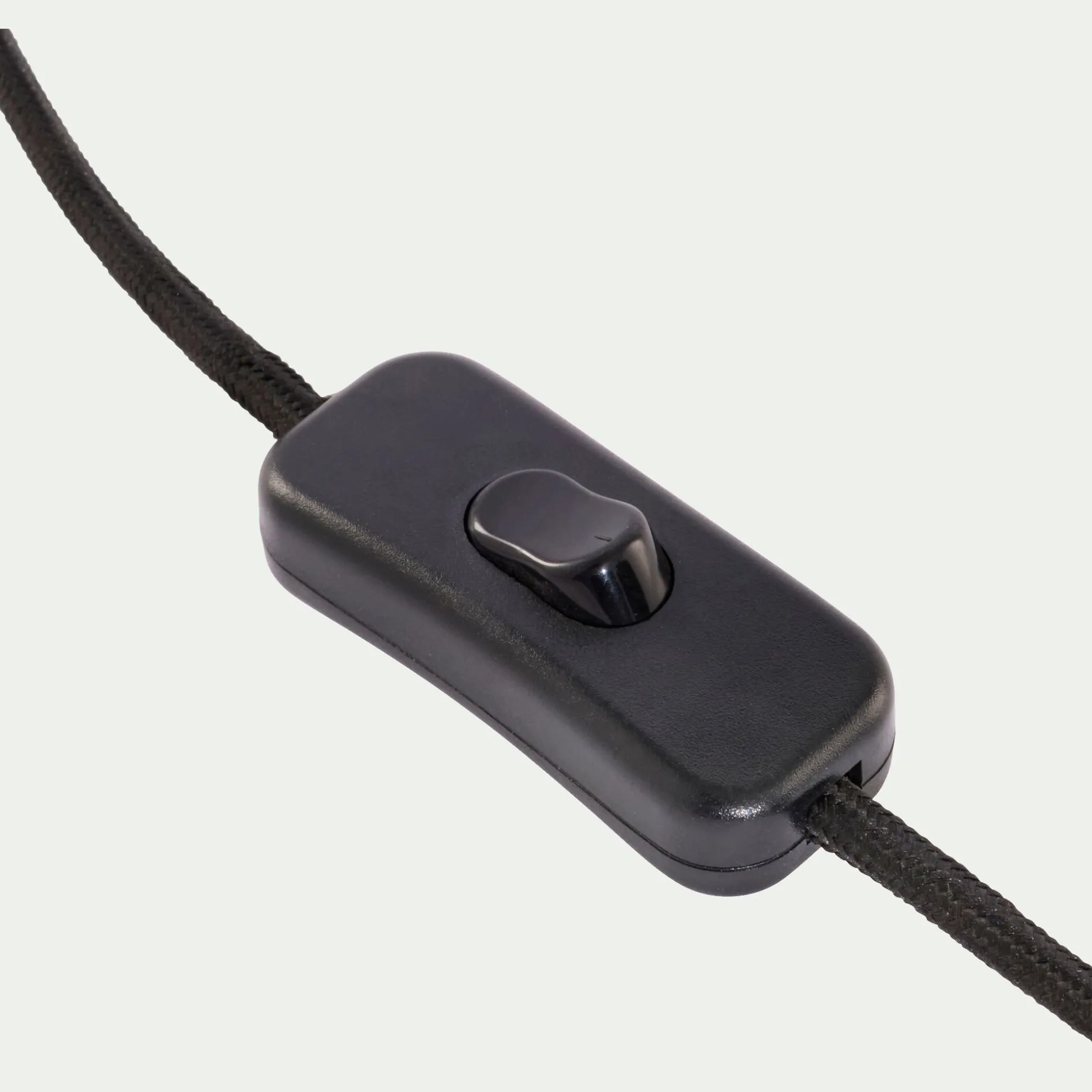 Pied de lampe électrifié en bois de manguier H55cm - noir