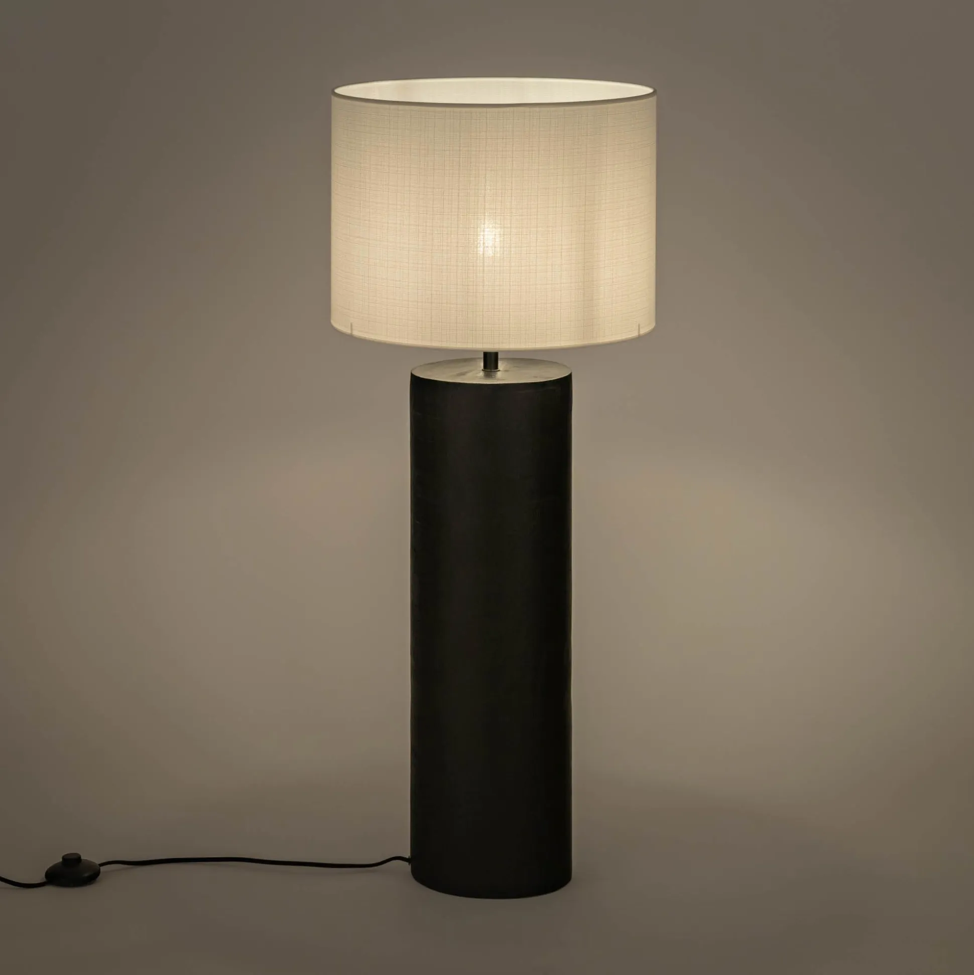 Pied de lampe électrifié en bois de manguier H76cm - naturel