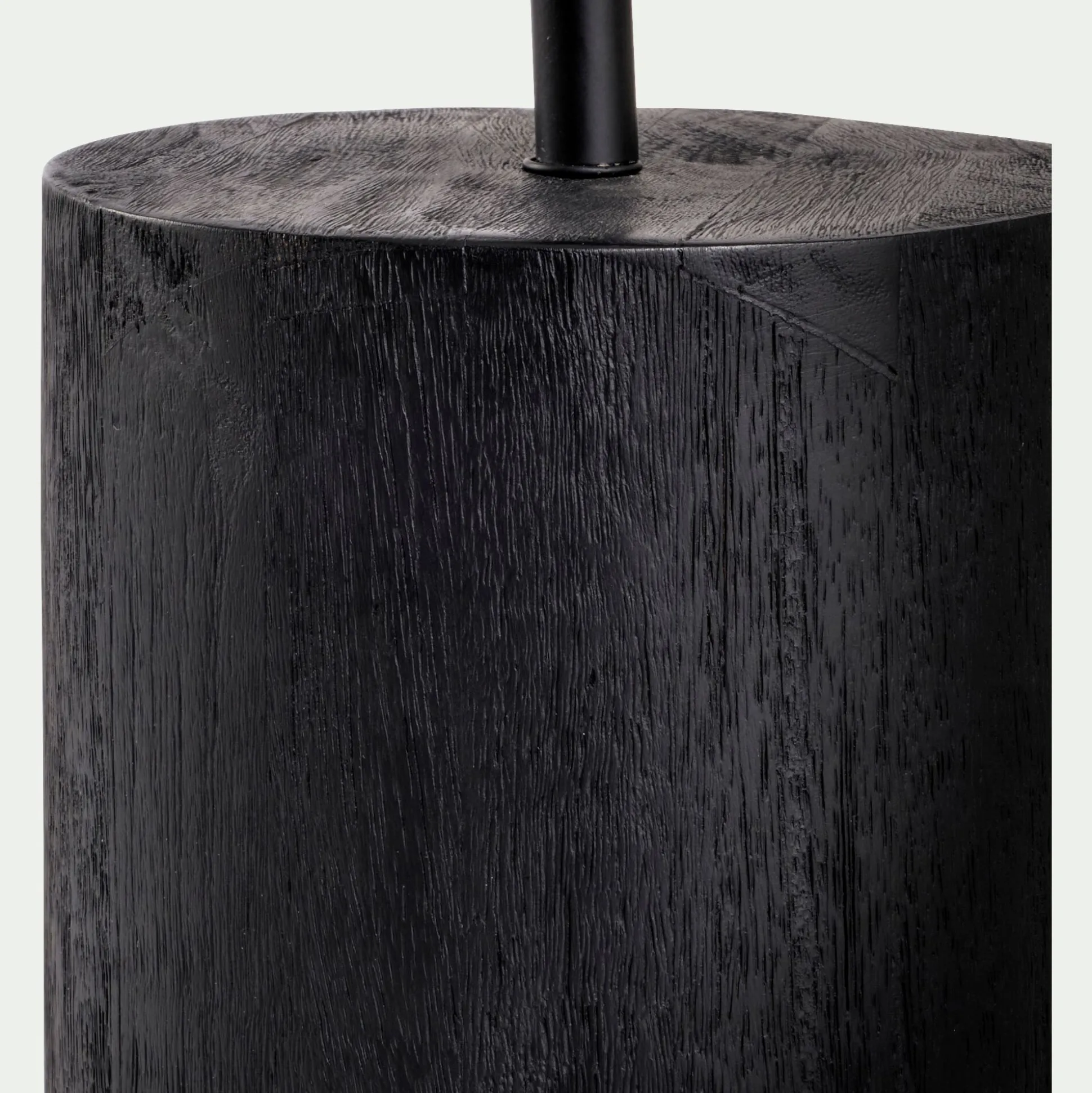 Pied de lampe électrifié en bois de manguier H76cm - naturel