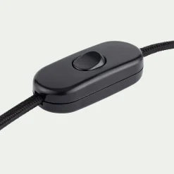 Pied de lampe électrifié en céramique D16,5cm - jaune argan