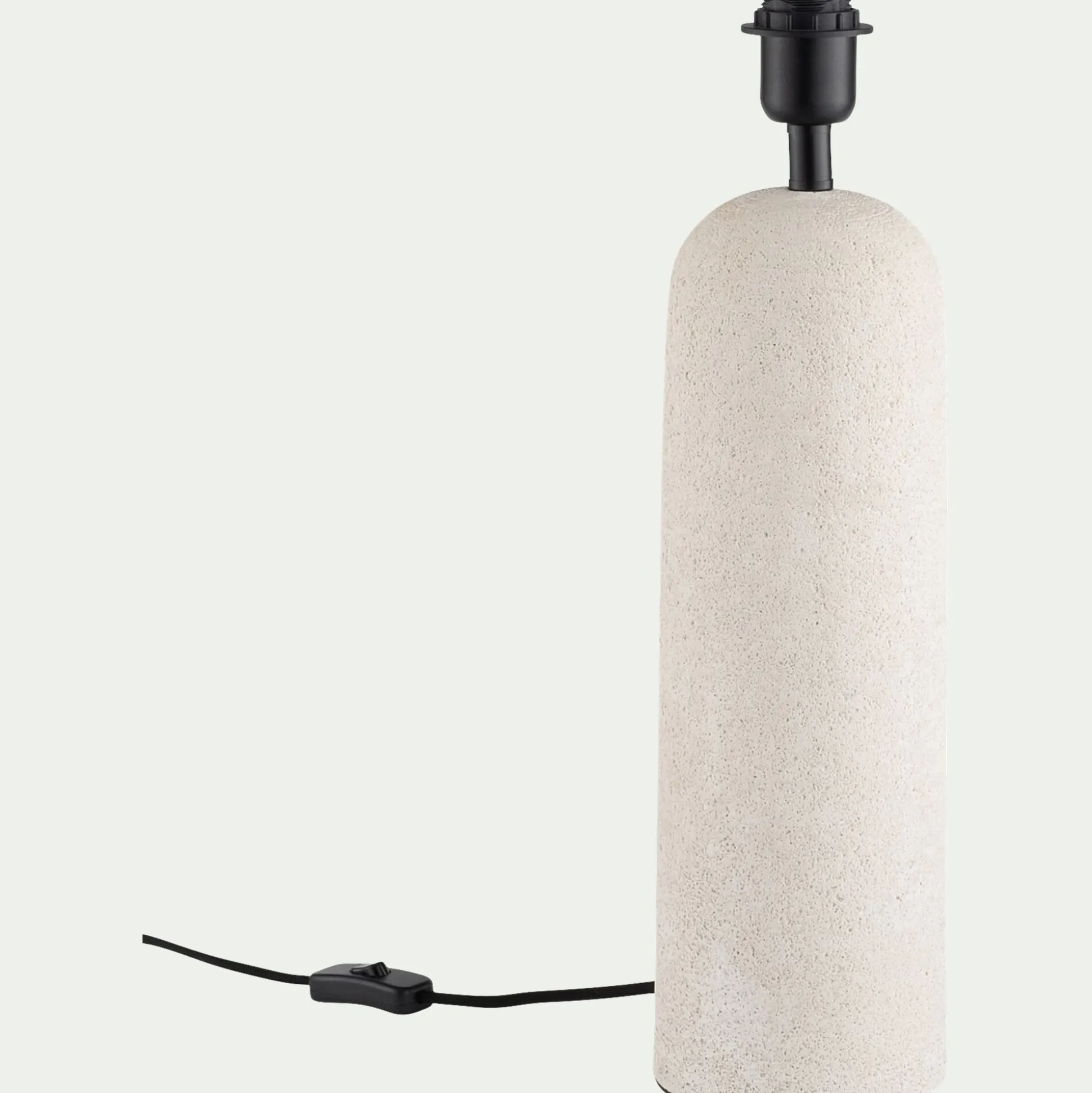 Pied de lampe électrifié en fibre de verre D13cm - blanc